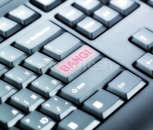 Clavier bang bouton noir ordinateur fond [[stock_photo]] © PetrMalyshev