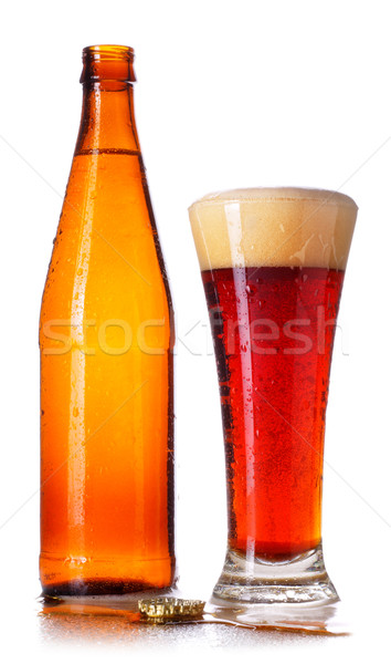 Bottle and Glass of Beer Stock photo © PetrMalyshev