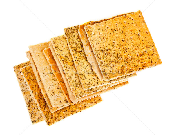 Foto stock: Galletas · aislado · blanco · fondo · verde · grupo