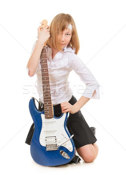 Teen Girl Rockstar Stock photo © PetrMalyshev