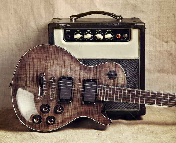 Electric Guitar and Amplifier Stock photo © PetrMalyshev