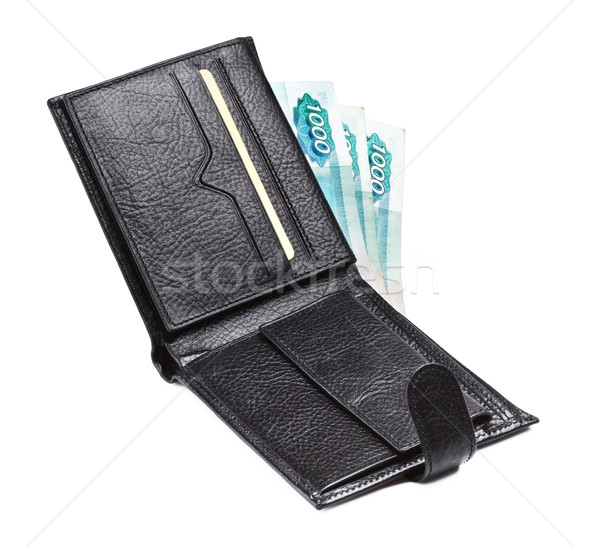 Leather Wallet With Cash Stock photo © PetrMalyshev