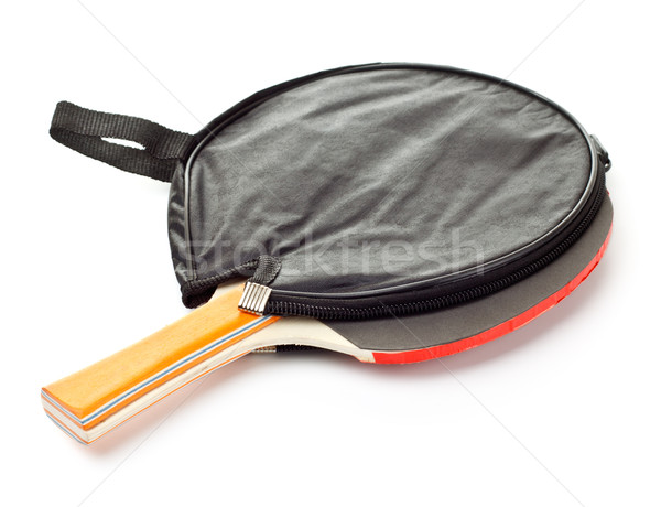 Tennis de table raquette couvrir isolé blanche bois [[stock_photo]] © PetrMalyshev