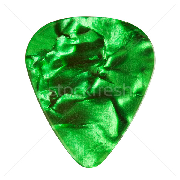 吉他 綠色 孤立 白 岩 聽起來 商業照片 © PetrMalyshev