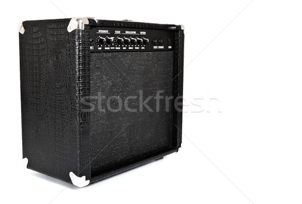 black guitar amplifier Stock photo © PetrMalyshev