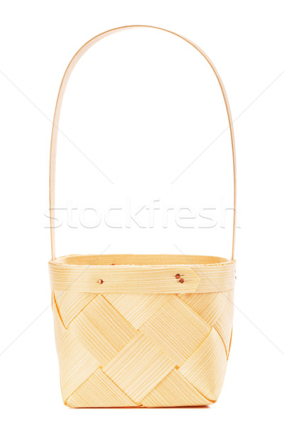 ニレ 木製 バスケット 空っぽ 孤立した ストックフォト © PetrMalyshev