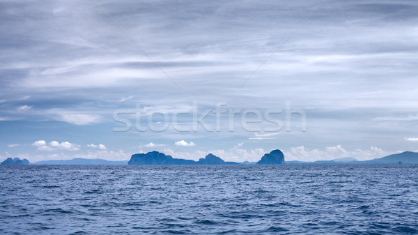 Сток-фото: морской · пейзаж · морем · Таиланд · туманный · небе