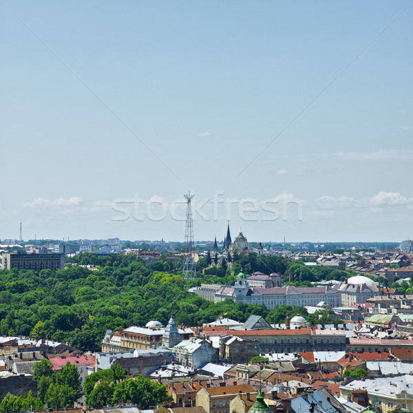 Luchtfoto zomer stad hal groene Stockfoto © PetrMalyshev