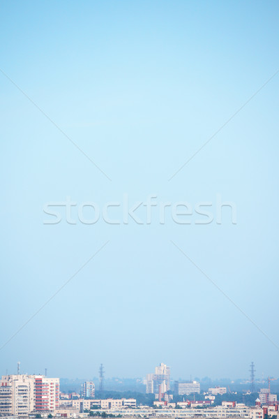 Stad luchtfoto blauwe hemel water Blauw reizen Stockfoto © PetrMalyshev