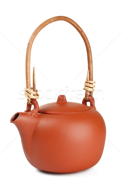 brown clay kettle Stock photo © PetrMalyshev