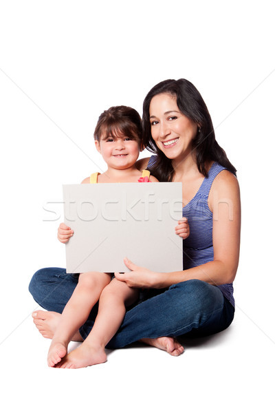 Kinderbetreuung glücklich lächelnd Mutter Kindermädchen Stock foto © phakimata