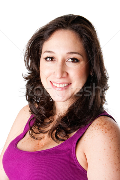 Happy smiling woman face Stock photo © phakimata
