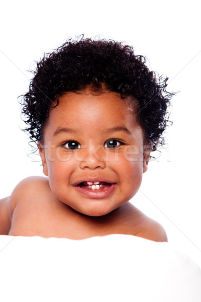 Happy smiling cute adorable baby face Stock photo © phakimata