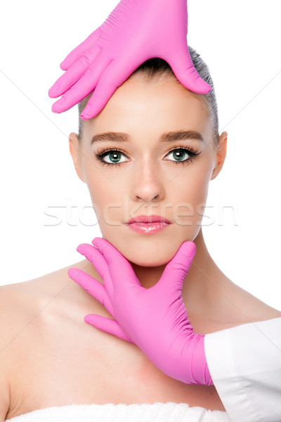 Kozmetikai bőrápolás fürdő szépségápolás gyönyörű arc Stock fotó © phakimata