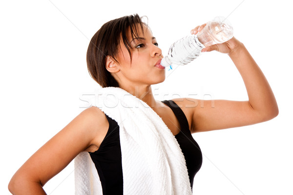 Rehydrating drinking water after workout Stock photo © phakimata