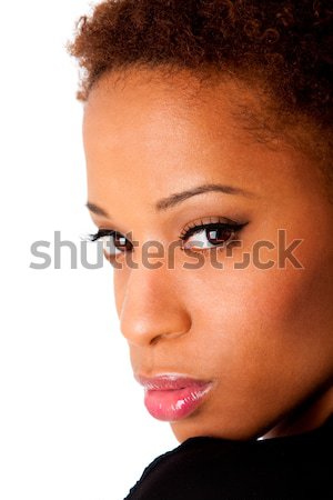 Cara hermosa África rostro de mujer mujer Foto stock © phakimata