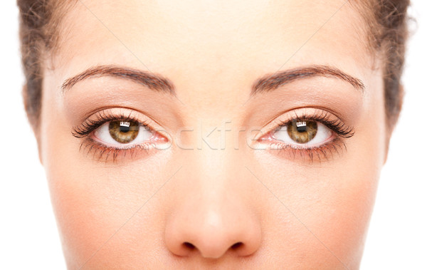 Fenster Seele schönen weiblichen Augen Gesicht Stock foto © phakimata