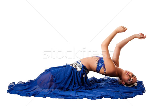 Belly dancer laying backwards Stock photo © phakimata