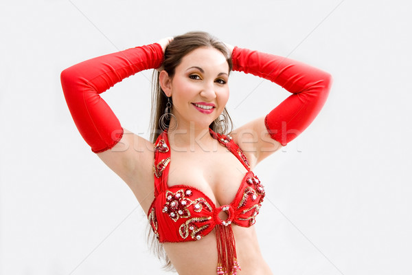 Belly dancer in red Stock photo © phakimata