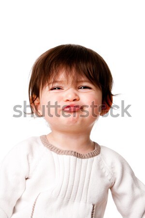 Funny baby toddler expression Stock photo © phakimata