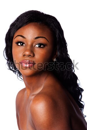 Soins de la peau beauté visage de femme visage belle africaine [[stock_photo]] © phakimata