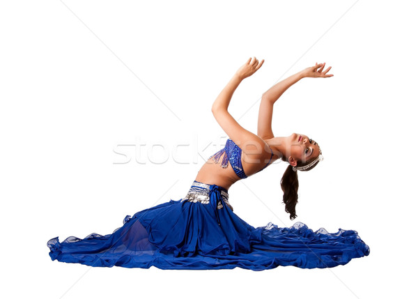 Belly dancer sitting on floor Stock photo © phakimata