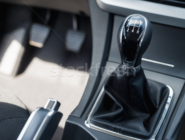 Carro mudança alavanca raso tecnologia interior Foto stock © Phantom1311