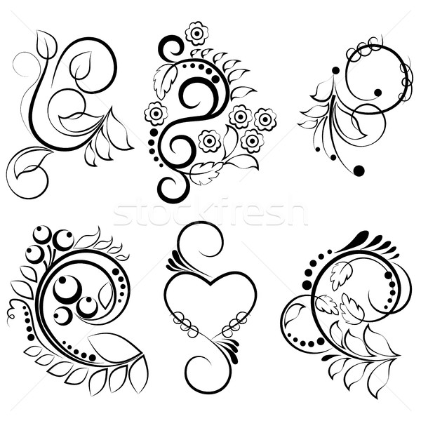 Ornamental design elements - vector Stock photo © Phantom1311