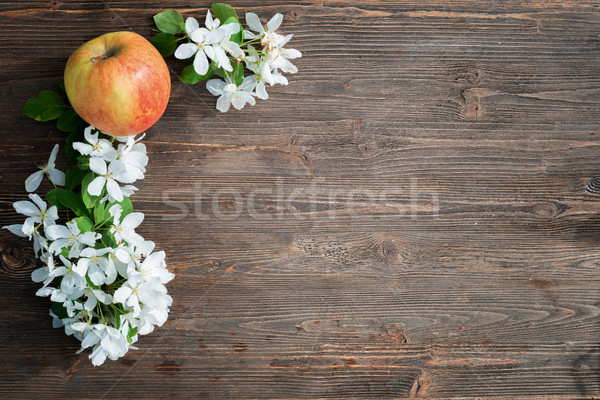 Stockfoto: Appel · bloemen · Blackboard · voedsel · plant · eten