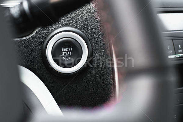 Auto motor start knop ondiep technologie Stockfoto © Phantom1311