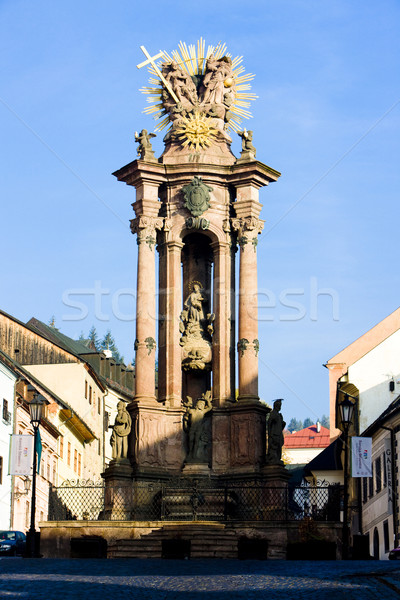 baroque column of Saint Trinity, Saint Trinity Square, Banska St Stock photo © phbcz