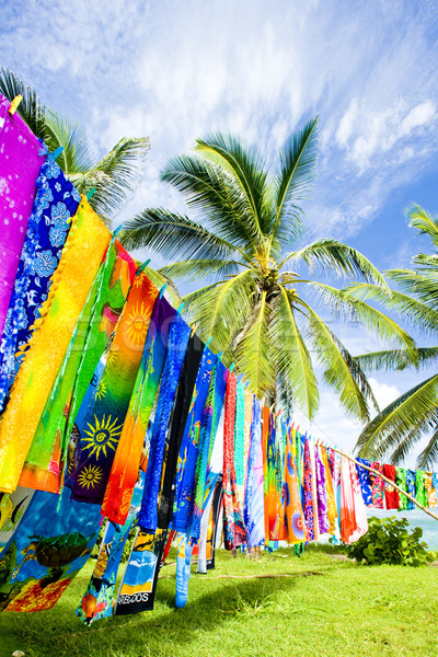 typical fabrics, Bathsheba, East coast of Barbados, Caribbean Stock photo © phbcz