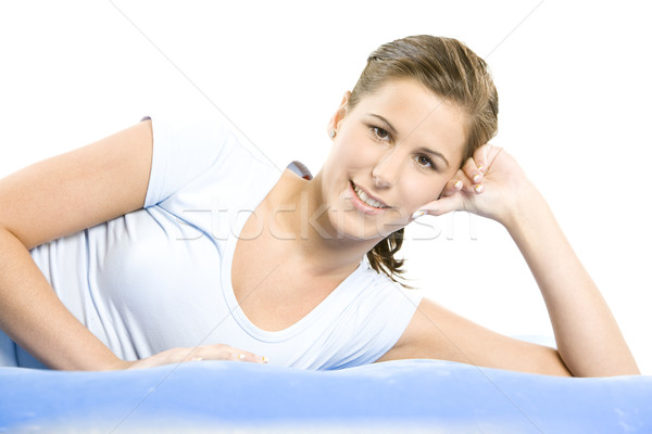 portrait of lying down woman Stock photo © phbcz
