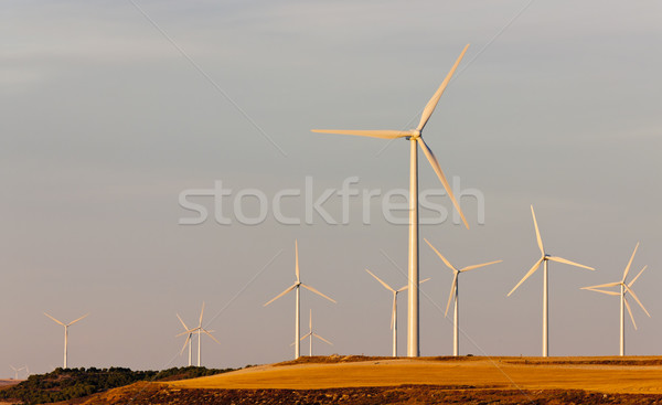 wind turbines, Castile and Leon, Spain Stock photo © phbcz