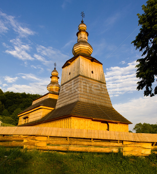 wooden church, Mirola, Slovakia Stock photo © phbcz