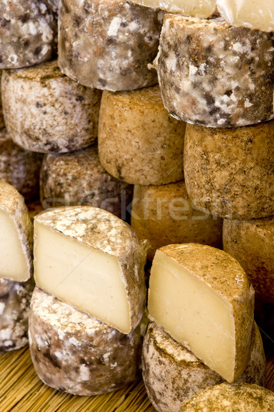 cheese, street market in Castellane, Provence, France Stock photo © phbcz
