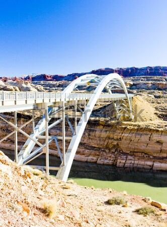 Stock fotó: Híd · tó · kanyon · Utah · USA