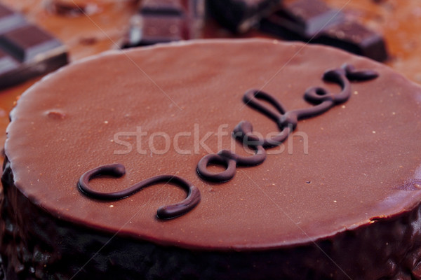 Sacher cake Stock photo © phbcz