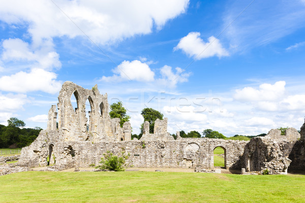 Ruine abatie Anglia constructii arhitectură gotic Imagine de stoc © phbcz