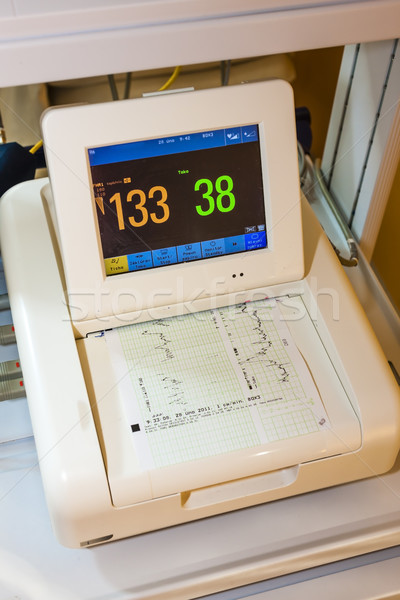monitor for measuring of labor contractions Stock photo © phbcz