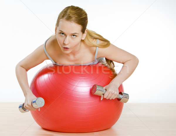 Testmozgás nő fitnessz egészség sportok tornaterem Stock fotó © phbcz
