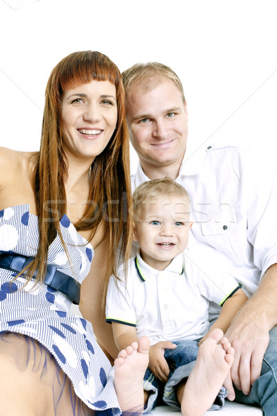 portrait of parents with their little son Stock photo © phbcz