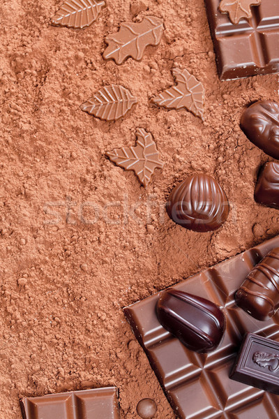 still life of chocolate in cocoa Stock photo © phbcz
