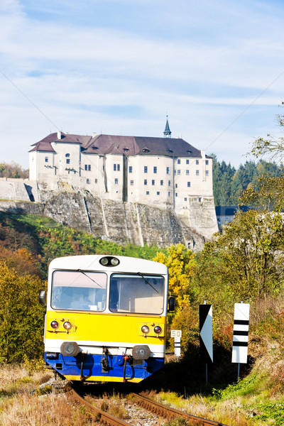 Cesky Sternberk Castle and engine carriage, Czech Republic Stock photo © phbcz