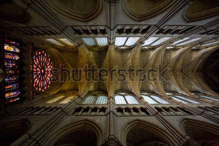 interior of Cathedral Notre Dame, Reims, Champagne, France Stock photo © phbcz