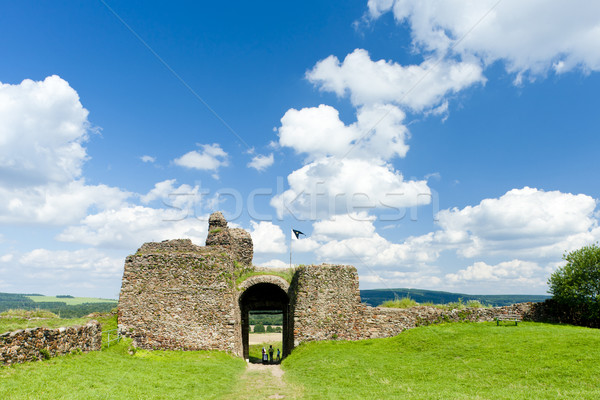 Ruinen Burg Tschechische Republik Gebäude Reise Architektur Stock foto © phbcz