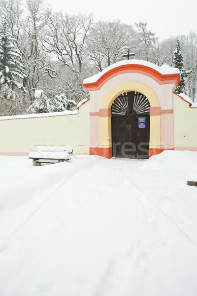 grounds of Church of Saint Peter and Paul, Lisna, Czech Republic Stock photo © phbcz