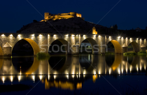 Medellin at night, Badajoz Province, Extremadura, Spain Stock photo © phbcz