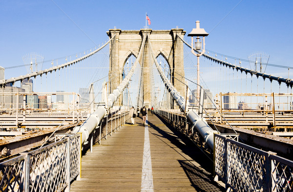 Stock fotó: Híd · Manhattan · New · York · USA · utazás · épületek