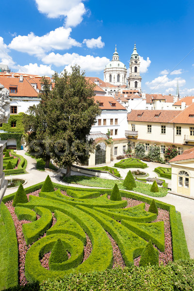 Vrtbovska Garden and Saint Nicholas Church, Prague, Czech Republ Stock photo © phbcz